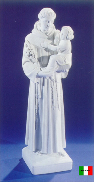 Saint Anthony Marble Sculpture 23" High